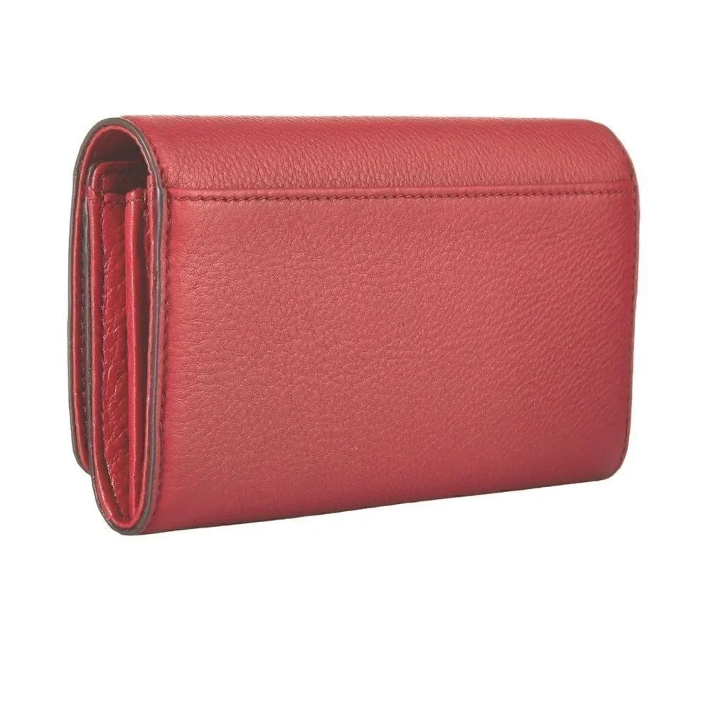 Michael Kors Fulton Flap Continental Soft Leather Wallet In Sienna